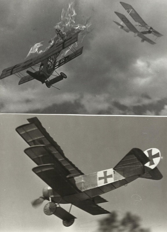 Koutného Buzárd sestřeluje Mahovského Fokkera D-VII.jpg