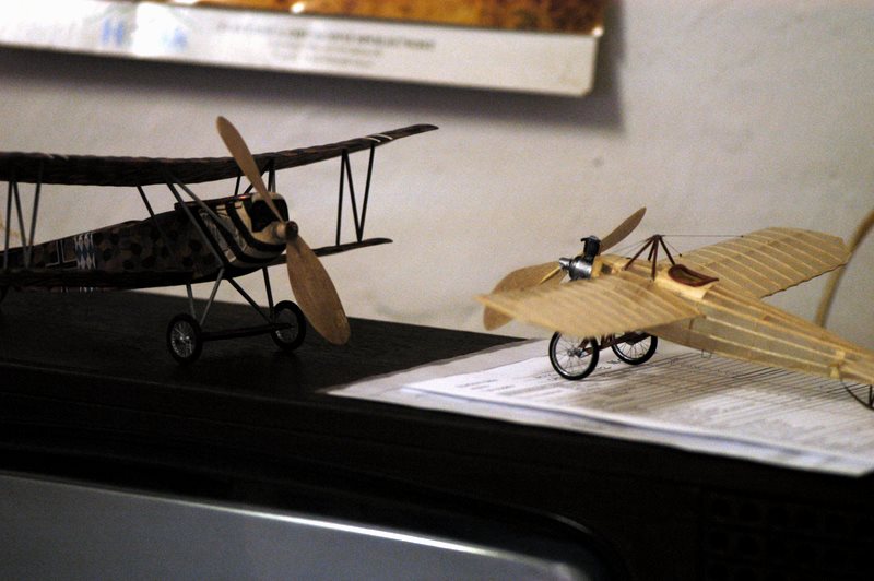 Fokker D.VII, stavba: P. Formánek, Caudron 1912, stavba: M. Huk