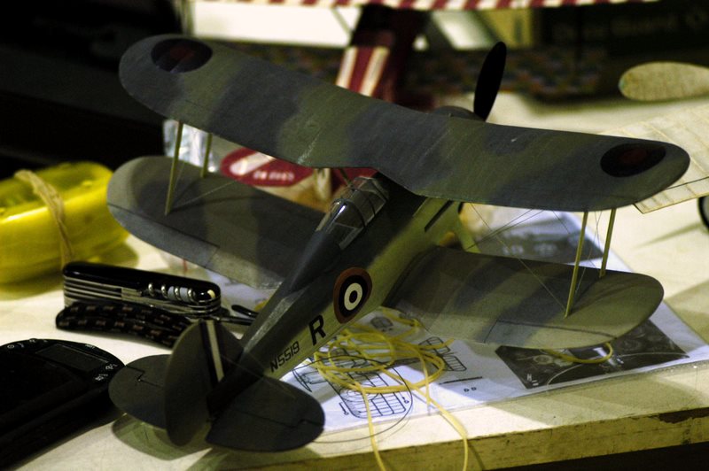 Gloster Gladiator RC-min, stavba A. Jeník (více v sekci RC-mini - modely)